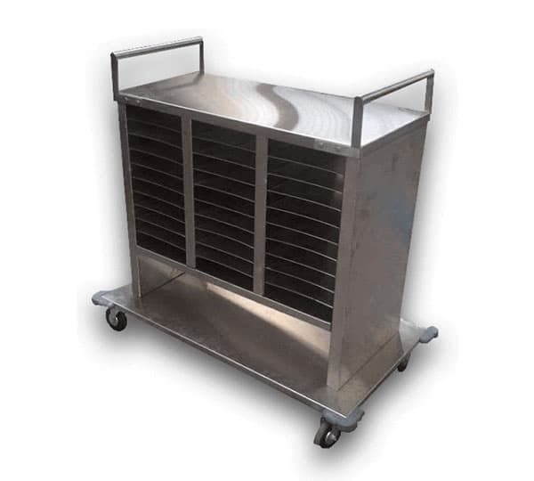 Carrito de transporte fabricado en acero inoxidable